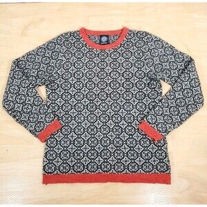 ICEWEAR Women's Sz M Geometric Wool Sweater Icelandic Angora Wool Lagenlook